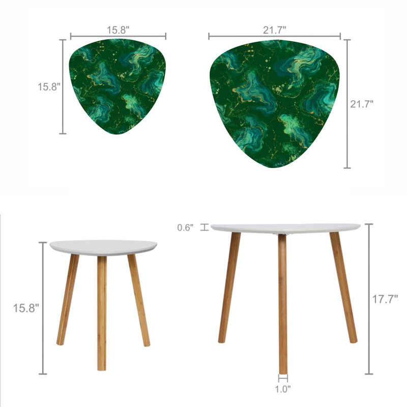 Ensemble de 2 tables basses gigognes Triangle