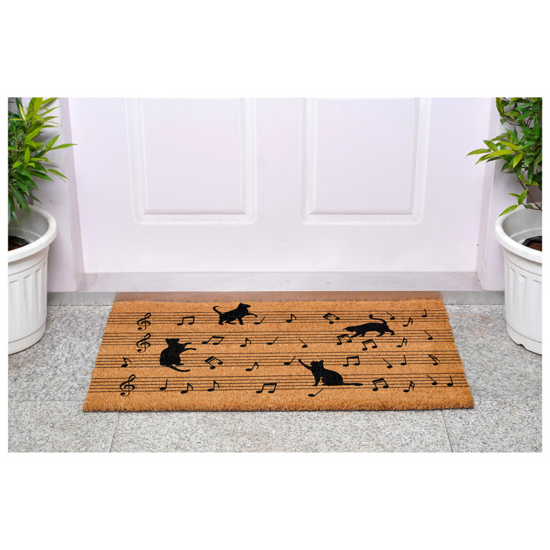 Musical Cats Doormat, 24" W x 36" L