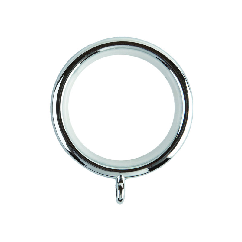 Martines Chrome 1.9cm Curtain Rings, Chrome, 1.9cm H x 1.9cm W