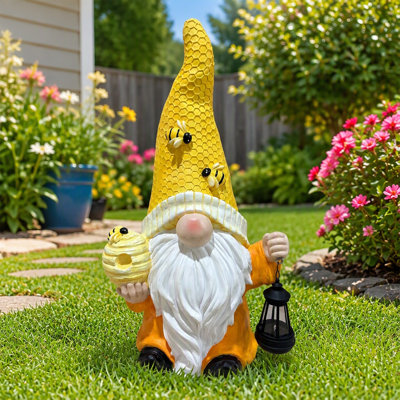 Magnesium Oxide Tree Spirit Old Man Statue With Bee Decor Garden Sculpture Ornament