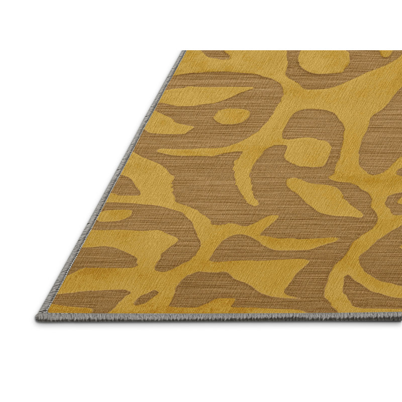 Tapis abstrait lavable à la machine, Rectangulaire 7 pi x 10 pi