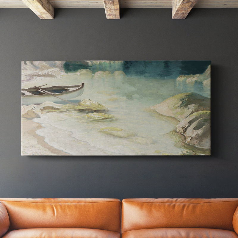 Série paysage - CMLXVI - Toile tendue avec châssis - Prêt à accrocher, H 16 po x l 32 po