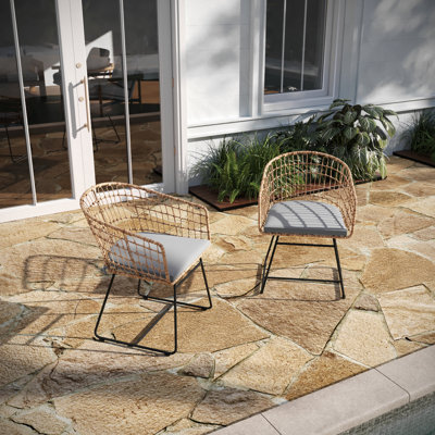 Fielder Wicker Outdoor Lounge Chair