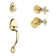 Copper Creek Handleset with Single Cylinder Deadbolt and Door Knob and Colonial Rosette