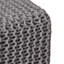 Tabouret de pieds en coton tricoté à la main gris doux - taille 16,94 pouces, bel aspect esthétique agréable