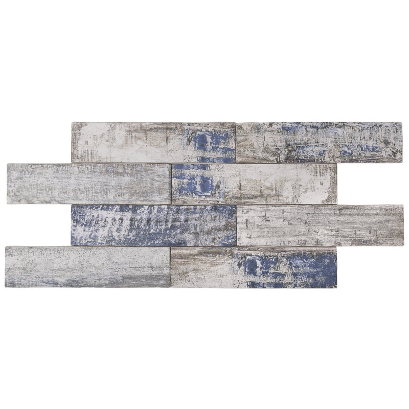 Strait 3'' W x 12'' L Ceramic Subway Singular Tile, Wood