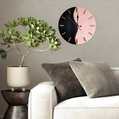 Horloge murale ronde en bois 10 po, mouvement à quartz silencieux, imprimé UV, à piles