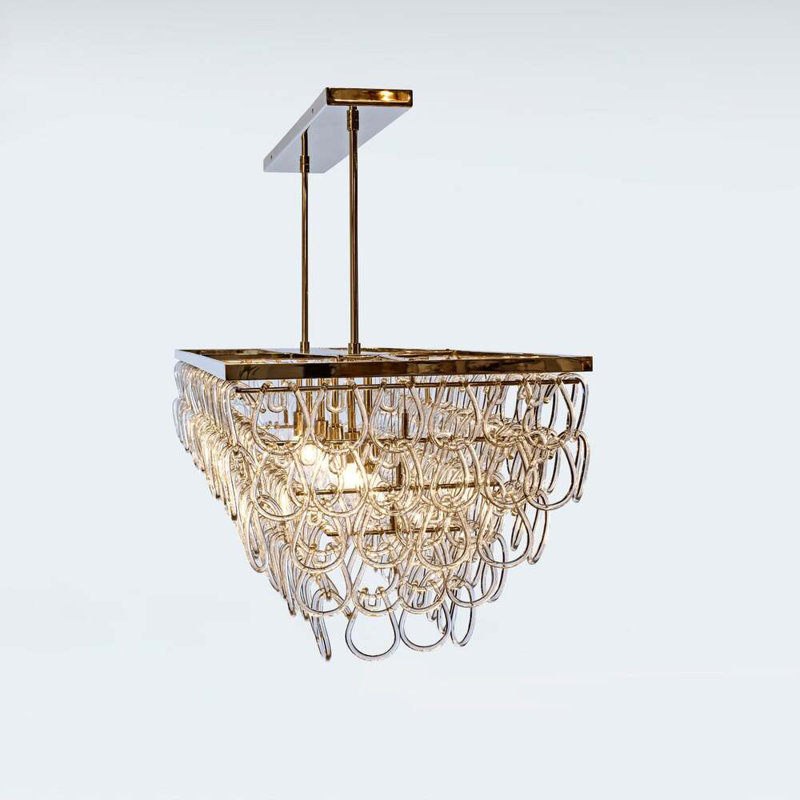 Tessa 6 - Light Pendant, Crystal, Natural Bronze