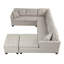Canapé modulaire en U de 121 po avec repose-pieds et coussins décoratifs en forme de U-1258955905