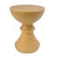 Table d'appoint en béton nervuré 16 po, structure de sablier résistante aux intempéries
