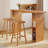 2-Person Brown Rectangular Solid Wood Bar Table Sets