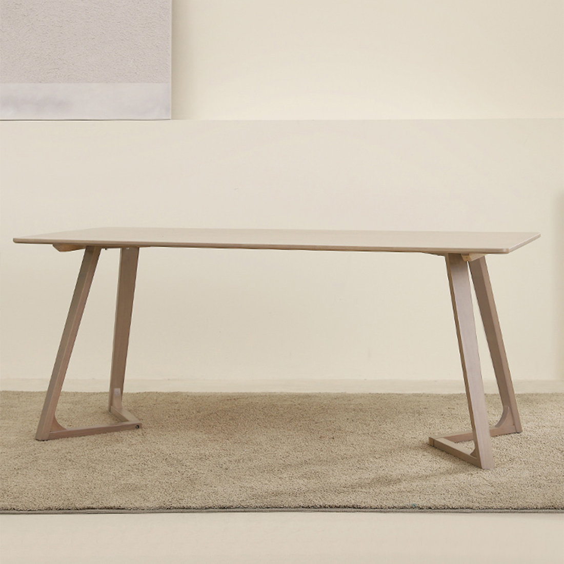 George Oliver Gray Rectangular Solid Wood Dining Table | Wayfair