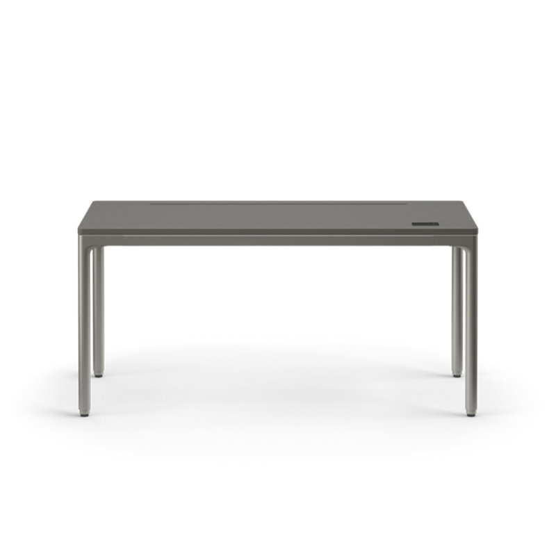 eFloat Quattro Executive Desk, 26.45" H x 58" W x 23" D, Gray/Gray