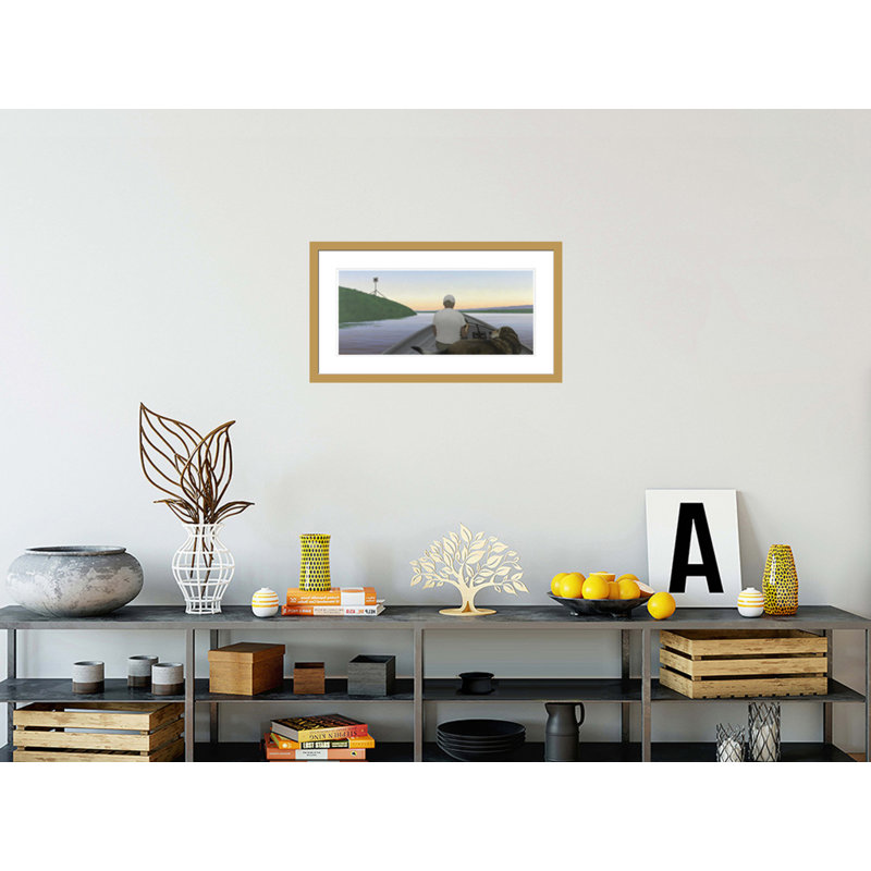 «On a River» par Alex Colville - Impression Giclée sur cadre, H 16,45 po x l 29,5 po
