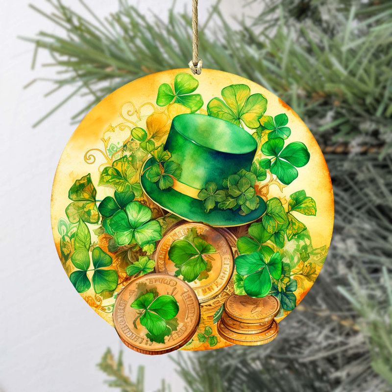 Ornements en bois de la Saint-Patrick par Debrekht