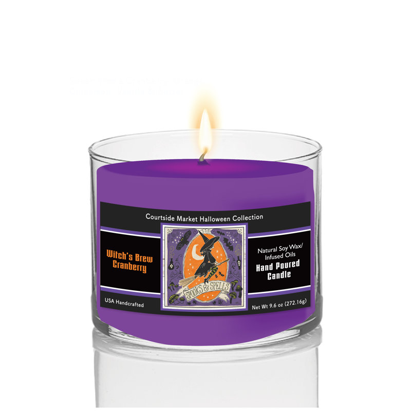 Bougie Stay Creepy II de 272 g (9,6 oz) en cire de soya dans un pot en verre