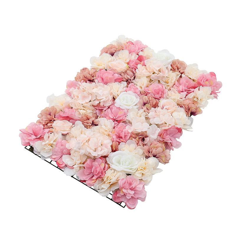 Artificial Rose Flower Backdrop Wall Panel