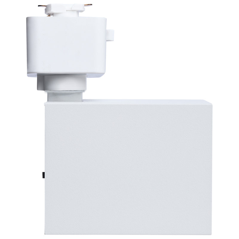8 Watt LED Track Head 2700K/3000K/3500K/4000K/5000K CCT Selectable Dim to Warm J Style 48 Degree Beam Angle 120 Volt White Square