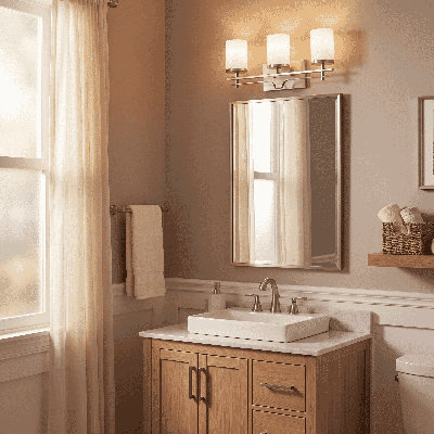 Éclairage pour salle de bain 3 lumières Savoy House Colton en nickel satiné