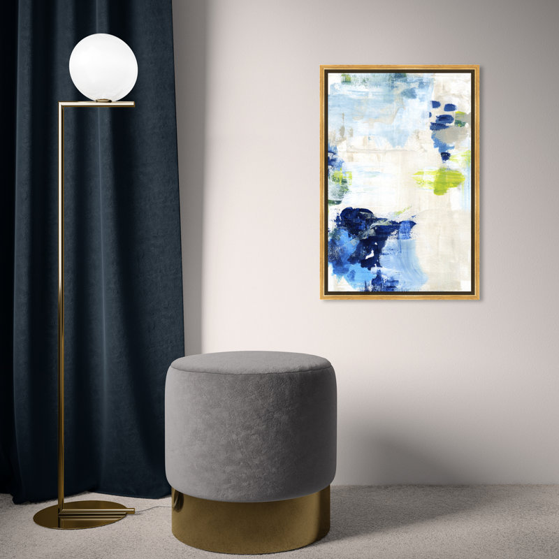Perks Abstract Sky Garden Modern Blue par Oliver Gal, H 25,5 po x l 17,5 po x P 1,75 po