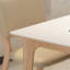 4 - Person White + Burlywood Rectangular Sintered Stone + Solid Wood Dining Table Set-125216957