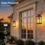 Lot de 4 lanternes solaires suspendues d'extérieur AWW avec lumière chaude effet flamme, lanternes solaires décoratives pour terrasse, jardin et cour