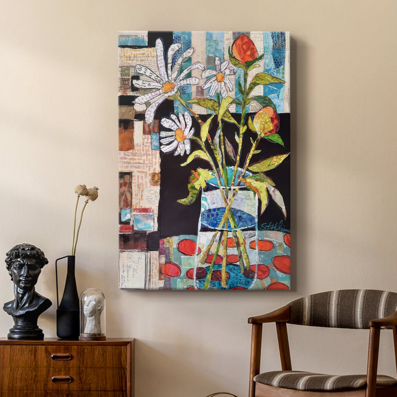 Papier mâché Arrangement I - galerie Cavas sur mesure, H 48 po x l 32 po