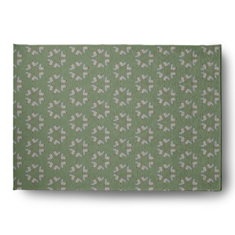 Tapis gris en chenille tissé à la machine Elioth, Rectangle 5 pi x 7 pi