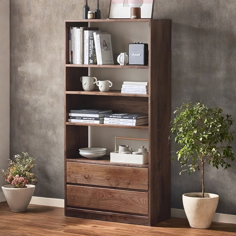 Modern Simple Solid Wood Large Capacity Bookcase