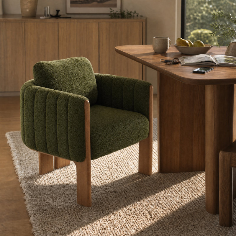 Chaise de salle à manger Cayson, 1, Green Boucle
