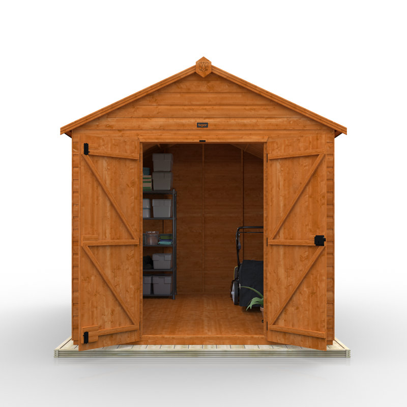 Tiger Tongue and Groove Apex Wooden Shed, 254cm H x 234cm W x 294cm D