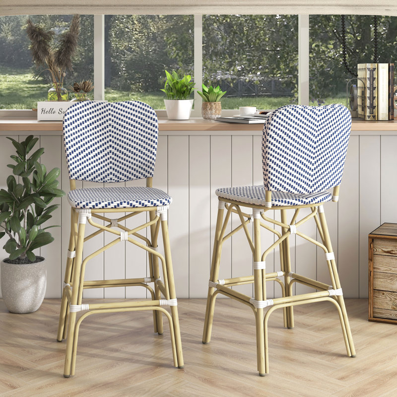 Tabouret de bar 29,75 po Fetzer, Bleu marine