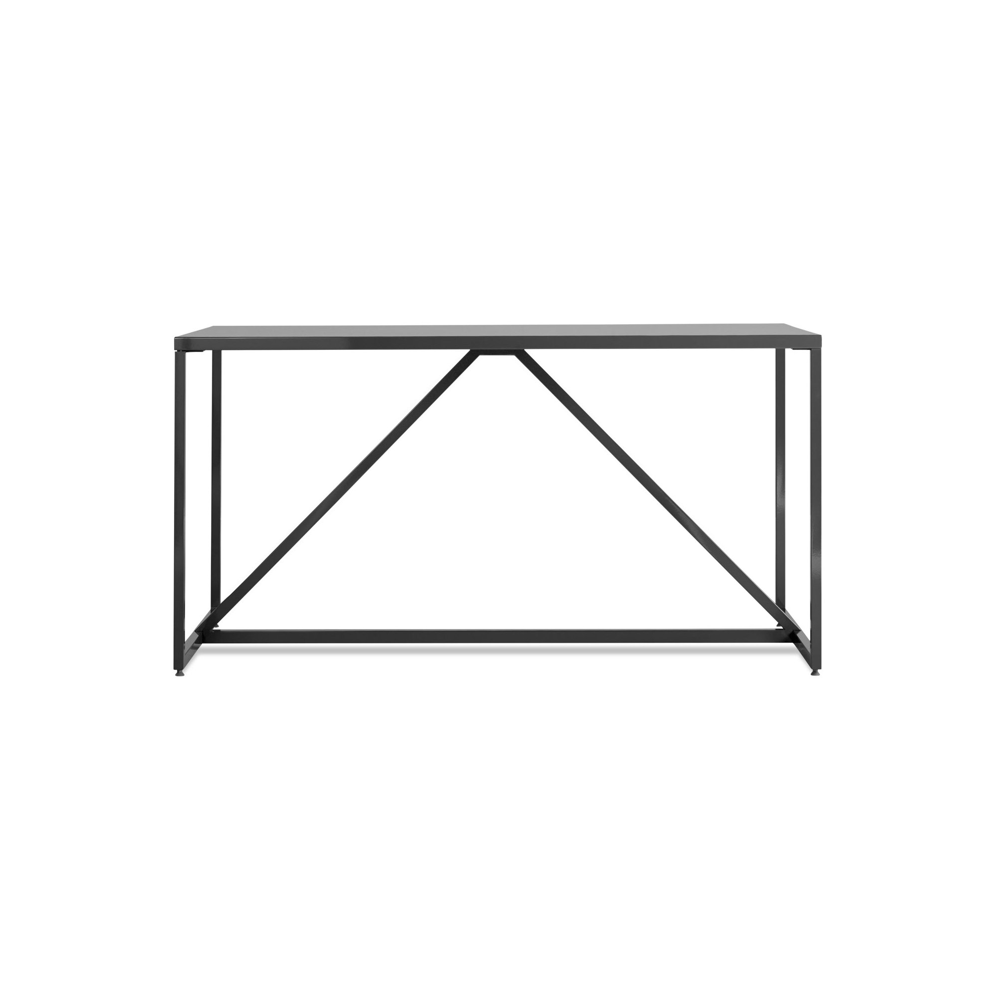 Strut Dining Table, 28" W x 56" L, Slate, Standard (29" Height)