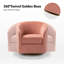Fauteuil demi-tonneau en velours Holden-2048154361