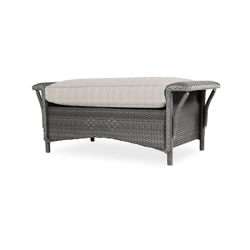 Nantucket Outdoor Ottoman, Callen Driftwood, Pewter