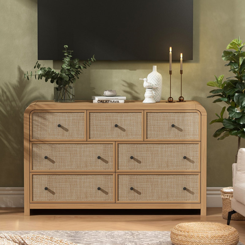 Commode 7 tiroirs Cevat, Brun