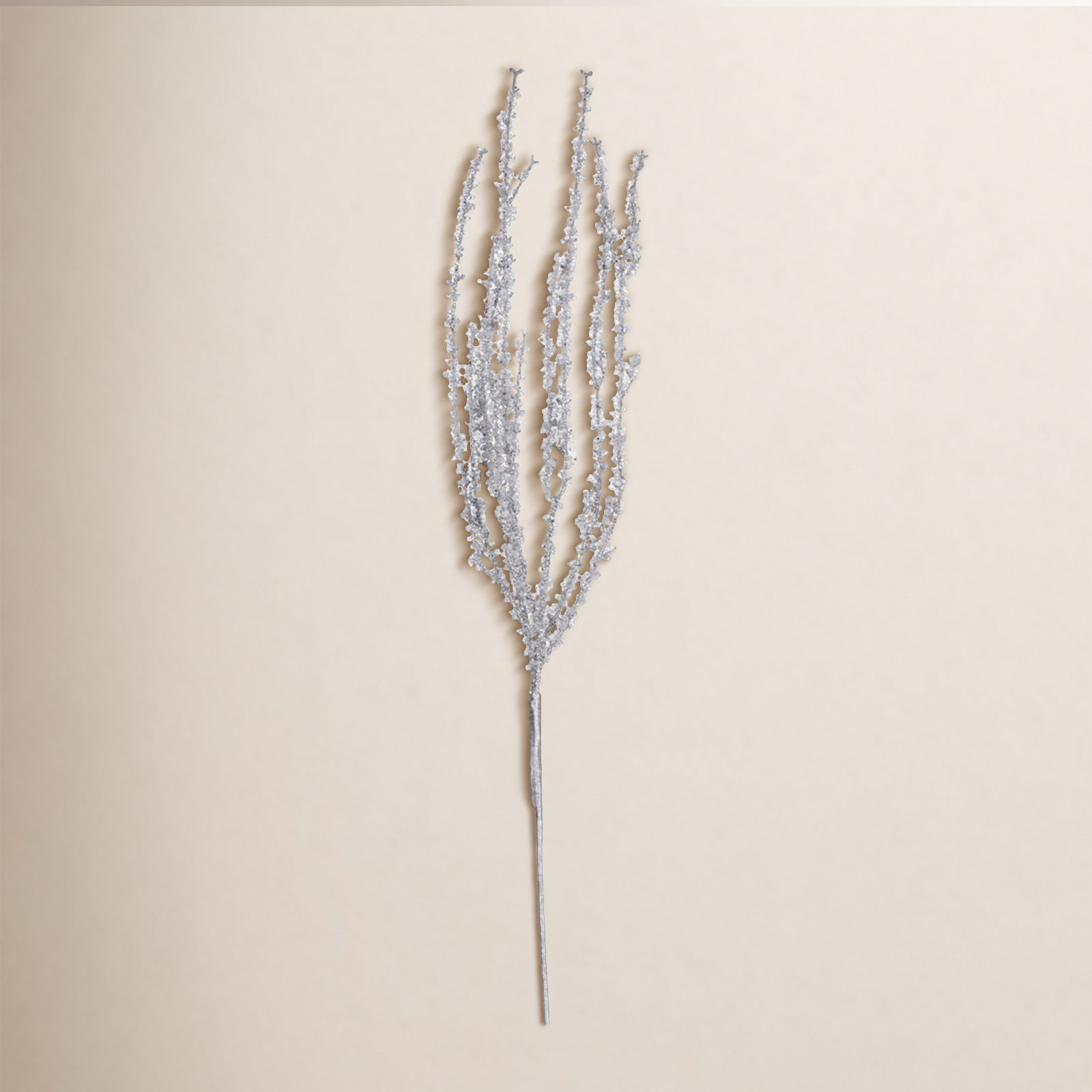 Hanging Ice Floral Stems, Silver