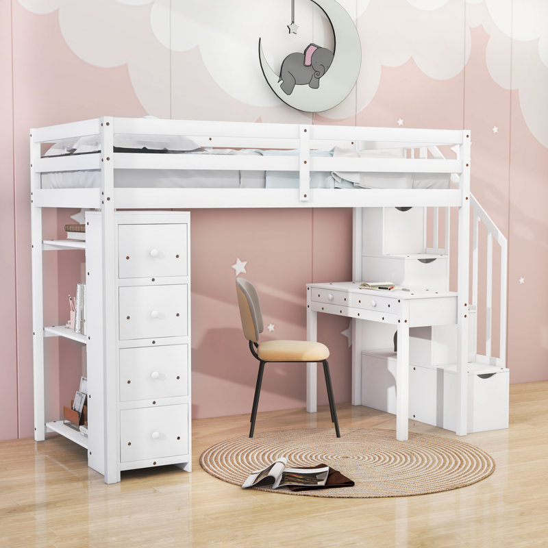 Lit mezzanine Heuss par Harriet Bee, Blanc