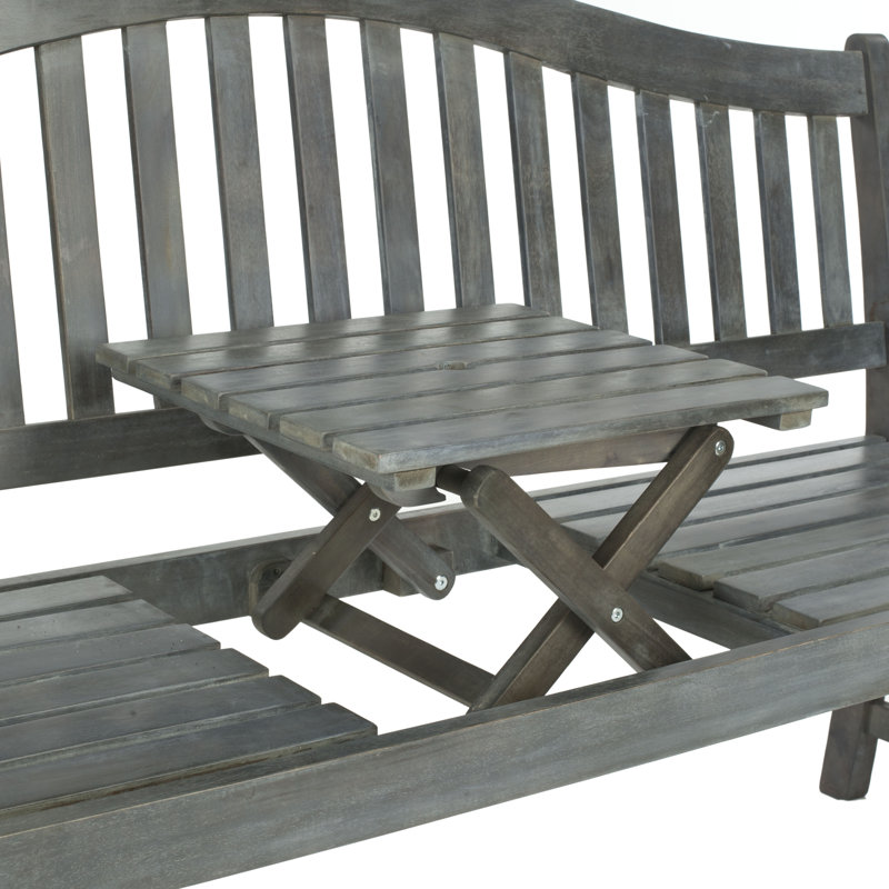 Banc de jardin en bois Volusia, Gris cendré