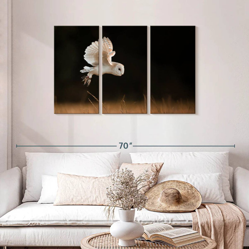 Brampt Barn Owl Beauty, 28" H x 45" W