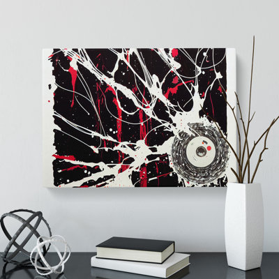 Dazzling Cassette Tape Abstract - Wrapped Canvas Print
