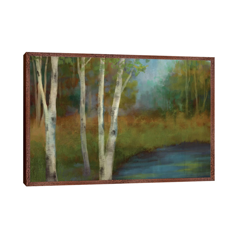 Beside the Still Waters 1 Piece Painting on Canvas, 152.5 cm H x 101.5 cm W, Classic Brown Wood Framed