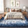 Modern Abstract Area Rugs Machine Washable Indoor Mat, Non-Slip Contemporary Floor Cover, Ultra-Soft Low Pile Accent Carpet