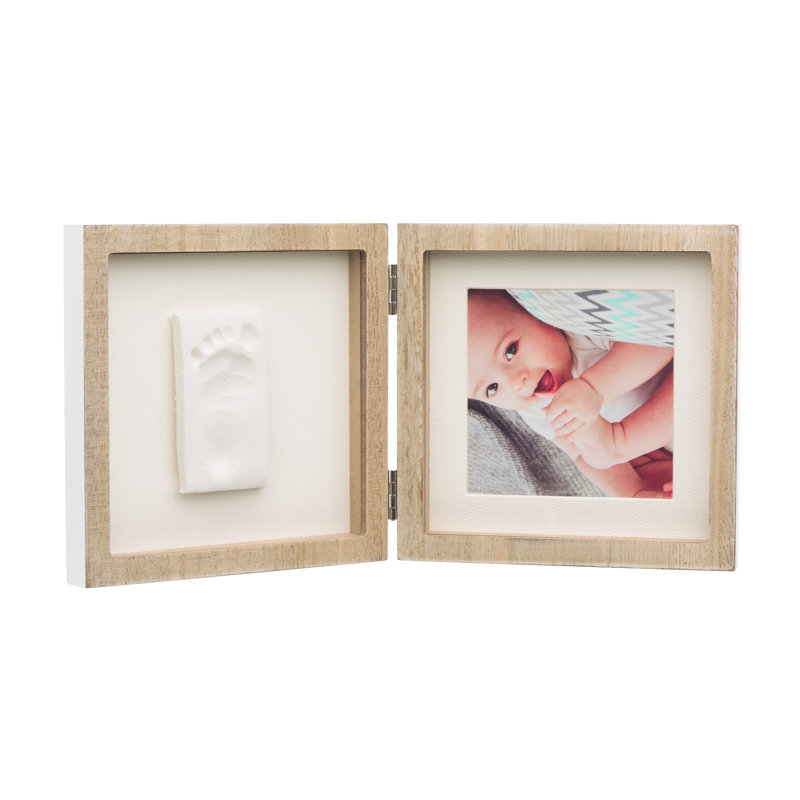 Beige Wood Embossed Picture Frame with Mat