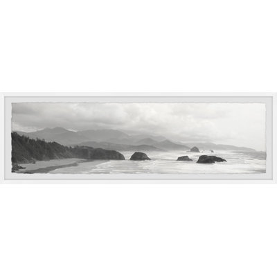 Cloudy Beach 1 Piece Single Picture Frame Painting