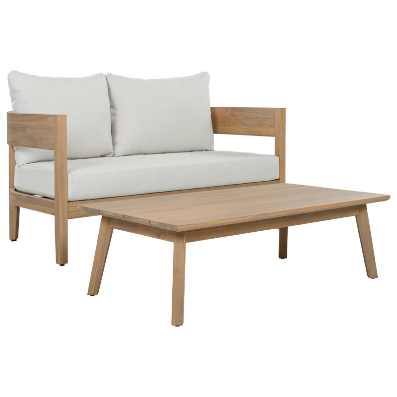 Banc de patio + table Kaiiden, Oak