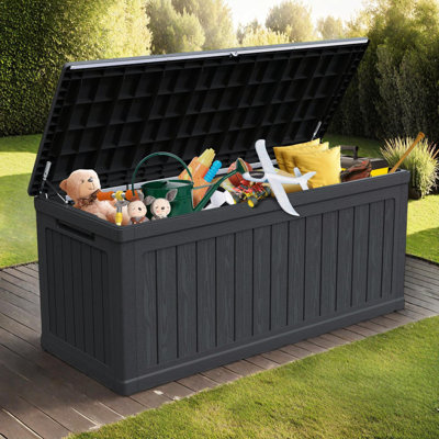 260 Gallon Metal Outdoor Deck Box Waterproof Storage with Dual Wall Construction by CENSTEEL