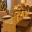 Chemin de table disco à paillettes dorées | Décoration de boule disco rétro des années 70 et 80 à l'intérieur et à l'extérieur - Bling Sequin