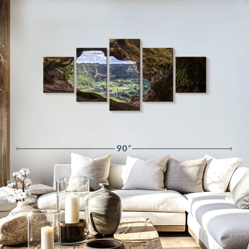 Cueva Ventana Mountain Scene, 30" H x 68" W