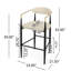 Cuir beige brun 2 - look moderne, structure en fer 42 2 l 23,14 po x P 21,88 po H 42,98 po